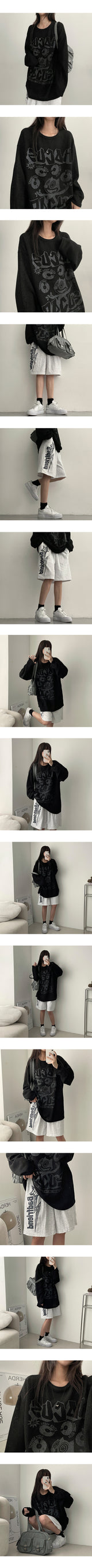 Hocus Linen Long Sleeve Knitwear T-shirt