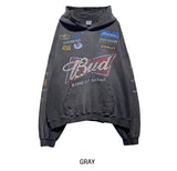 Bird Print Overfit Hoodie