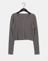 Halve Twisted Round Knit Cardigan