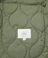 Women’s Collarless Quilted Jacket Olive