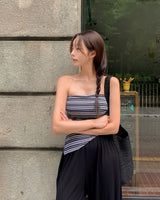 Thea ストライプキャップチューブトップ