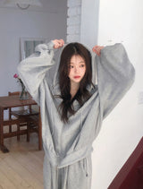 [SET] Line Fleece Hood Zip-up + Jogger Pants (3color)