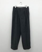 オッドウールタッチピンタックスラックス (2color)