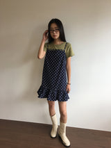 ミュールドットフリルワンピース (2color)