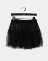 Biso See-through dot layered skirt
