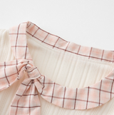 Rosena Plaid Collar Blouse