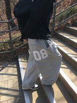 08 ベーシックピンタックワイドスウェットパンツ 4C