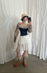 COLLAR BOLERO KNIT CARDIGAN (5COLORS!)