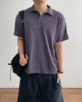 Koul Slub Collar Short Sleeve T