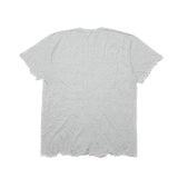 ダメージカッティングTシャツ (グレー)