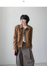 Louis Suede Crop Jacket