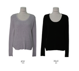 Formal Rib Viscose U-neck Knit (5color)