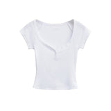 Elyra Snap V-Neck Tee