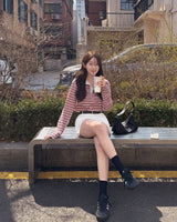 JU カラーストライプTシャツ