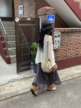 Rando Two-Way Net Loose Fit Summer Cardigan