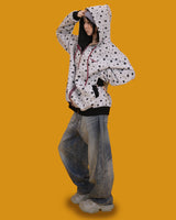 midnight boxy hood zip-up