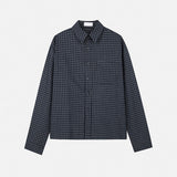 クロヴェン チェック ロングスリーブ クロップ シャツ