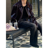 [F/W] Enamel leather short jacket(2color)