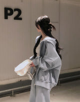 [BELLIDE MADE] Spring ver, two-way overfit zip-up hoodie
