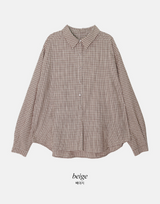 [SHOPPERMADE] AL オータムオーバーフィットチェックシャツ (3color)