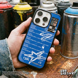 ヒップ ブルー ワークログ エポキシ バンパー iPhone ケース