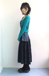 dusty checkered long skirt