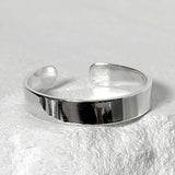 SV925-None logo 4mm simple open ring_silver
