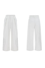 Embroidered Pleated Vintage Trousers