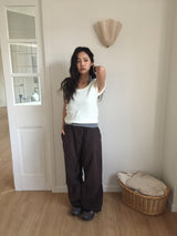 Peach Back Pocket String Pants (3 Colors)