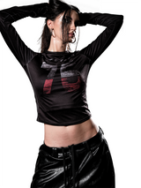 RACING UNIFORM PRINT LONGSLEEVE TOP