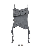 Fiora ラッフル ストラップ トップ