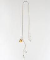 Ribbon clover necklace G (925 silver)