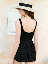 PUNCHING ONEPIECE SWIMSUIT BLACK