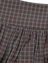 CHECKERED PUMPKIN SKIRT PANTS(BROWN)