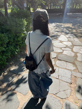 striped mega-denim pants