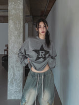 Rスターピグメントルーズフィット長袖Tシャツ