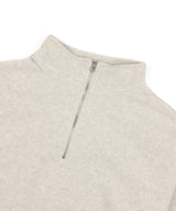 Oversized fleece half-zip - Beige