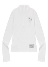 YUINA LIGHT SLIM FIT CROP HALF ZIP-UP (4COLOR)