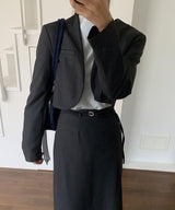 シンプルノーカラージャケット