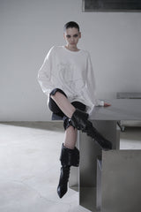 [MADE] beads long sleeve T_WHITE
