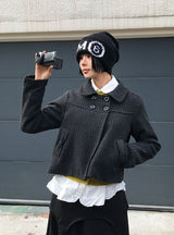 (WOOL) D-RING UNBALANCE SKIRT