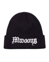 Mwoong 刺繍ロゴビーニー(BLACK)