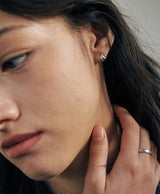 [925 silver] Deux.silver.201 / ミニコートピアス (シルバー)