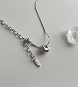 ddo vertical bold donut coin two way long layered necklace