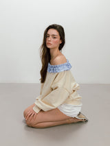 SATIN LACE SHORTS / IVORY