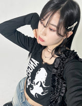 Choker Neck Cropped T-shirt