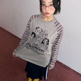 ガールズペンラグラン長袖Tシャツ [メランジグレー]