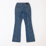 Denim bootcut line pants