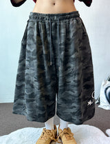 Archien Camo Print & Embroidery Bermuda Shorts 2color