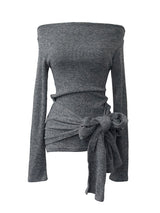 chio off-shoulder strap knit (3color)
